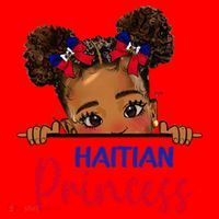 Melanin Haitian Princess Haiti Flag Santa Hat thumb 1