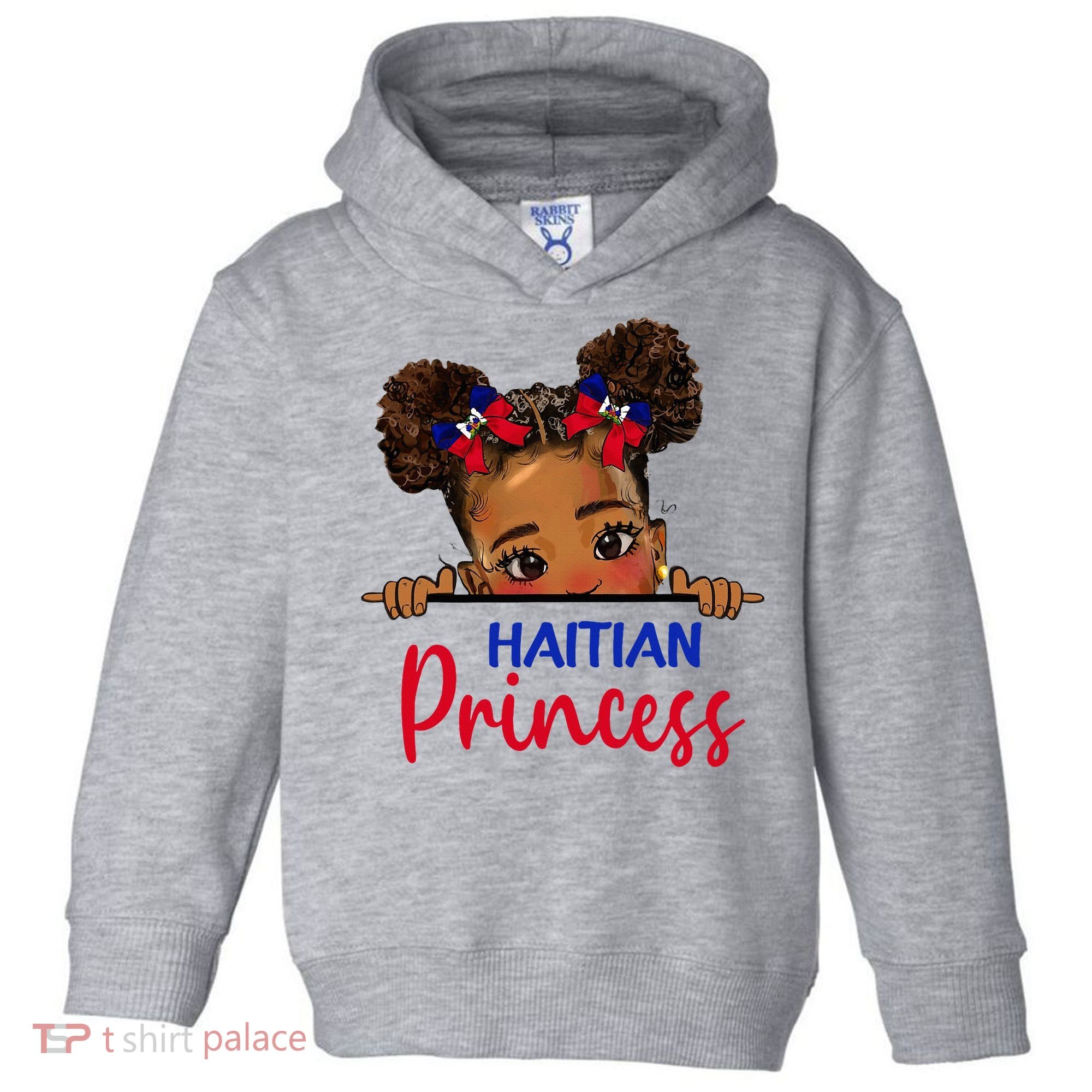 Melanin Haitian Princess Haiti Flag Toddler Hoodie