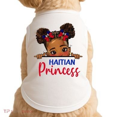 Melanin Haitian Princess Haiti Flag Doggie Tank