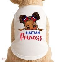 Melanin Haitian Princess Haiti Flag Doggie Tank thumb 0
