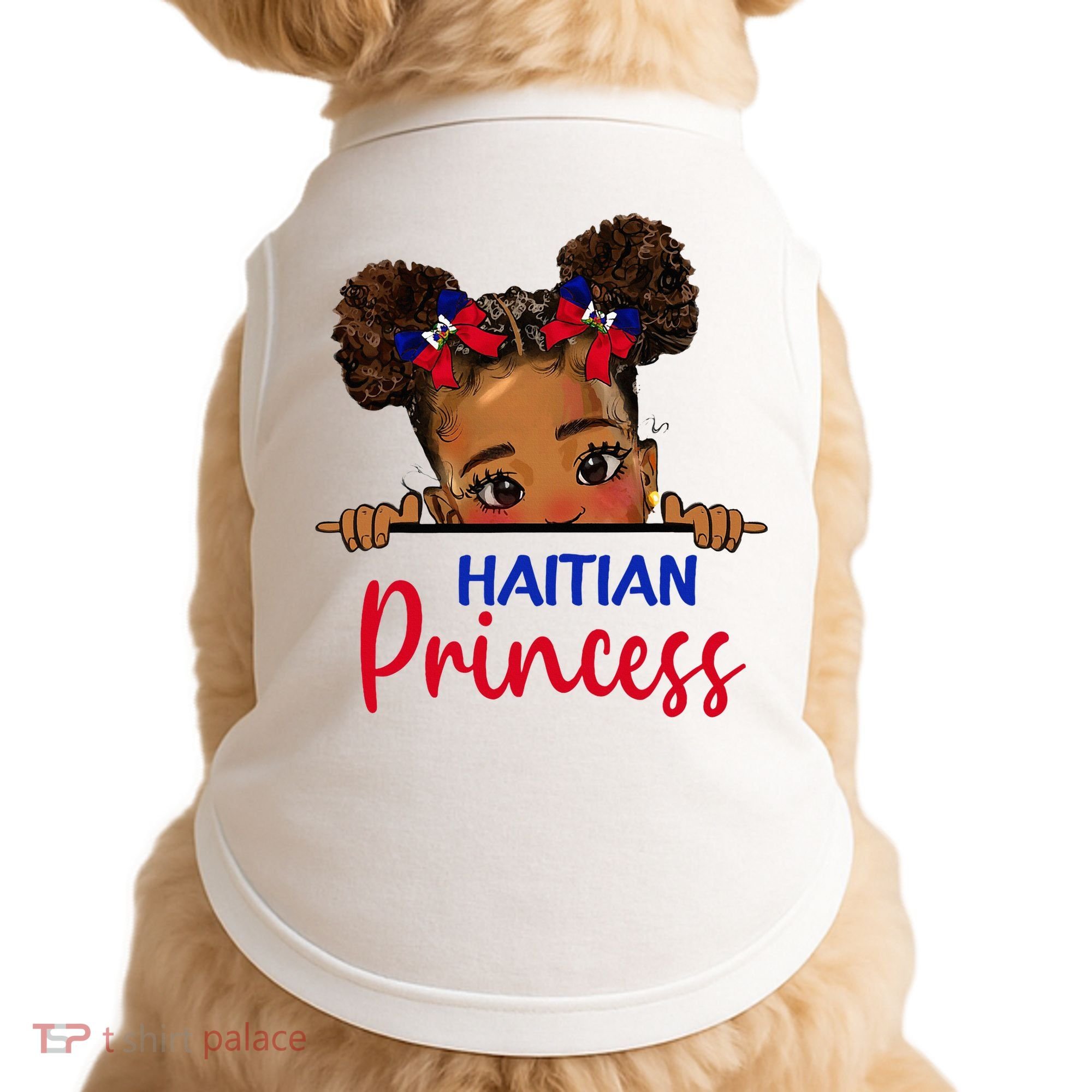 Melanin Haitian Princess Haiti Flag Doggie Tank