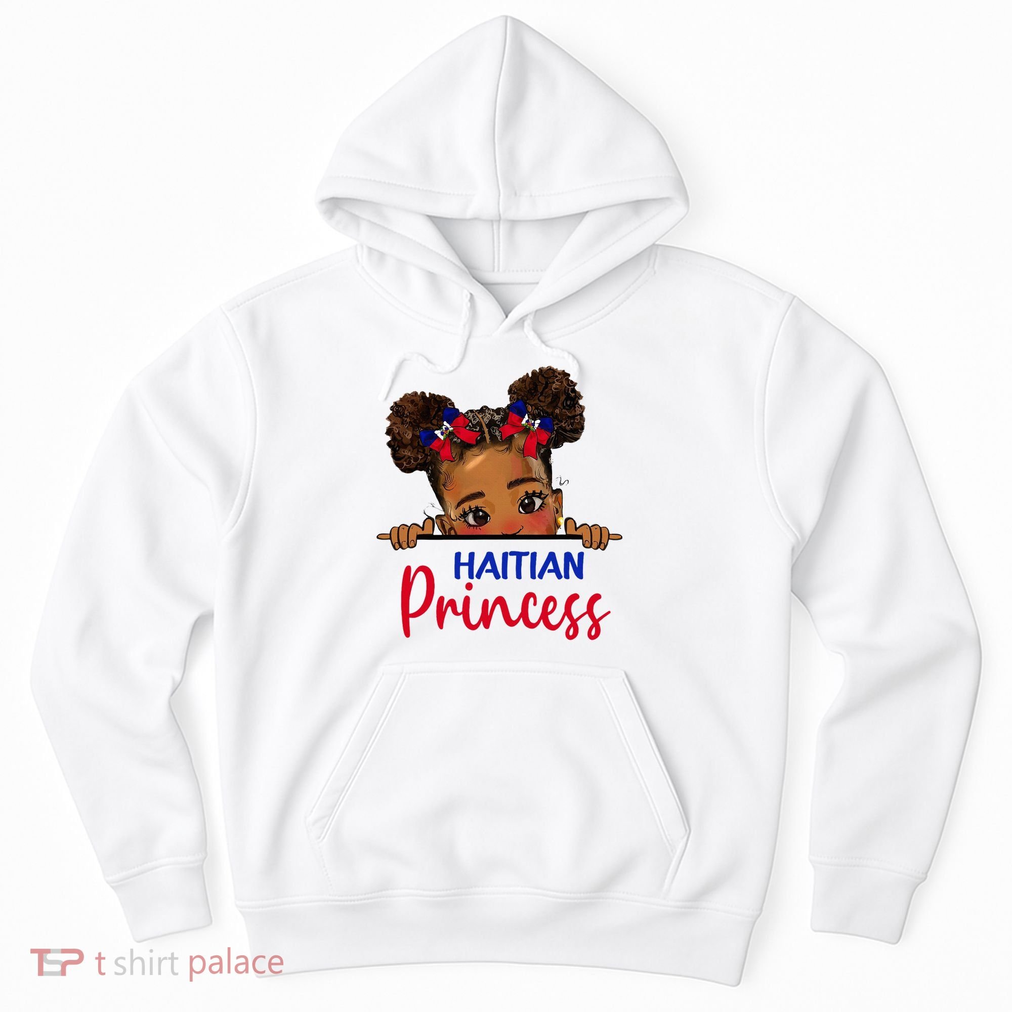 Melanin Haitian Princess Haiti Flag Hoodie