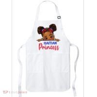 Melanin Haitian Princess Haiti Flag Apron thumb 0
