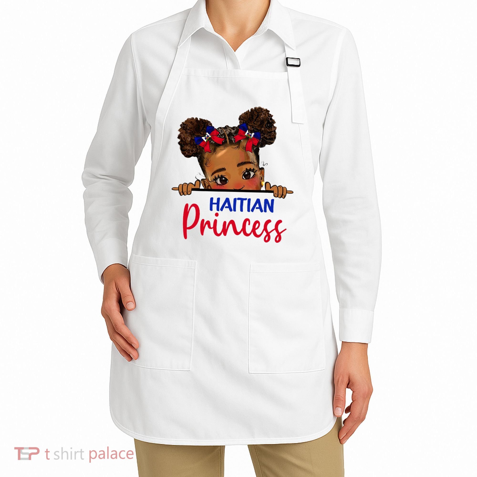 Melanin Haitian Princess Haiti Flag Apron
