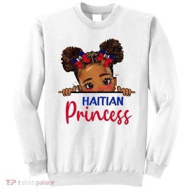 Melanin Haitian Princess Haiti Flag Sweatshirt