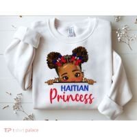 Melanin Haitian Princess Haiti Flag Sweatshirt thumb 2