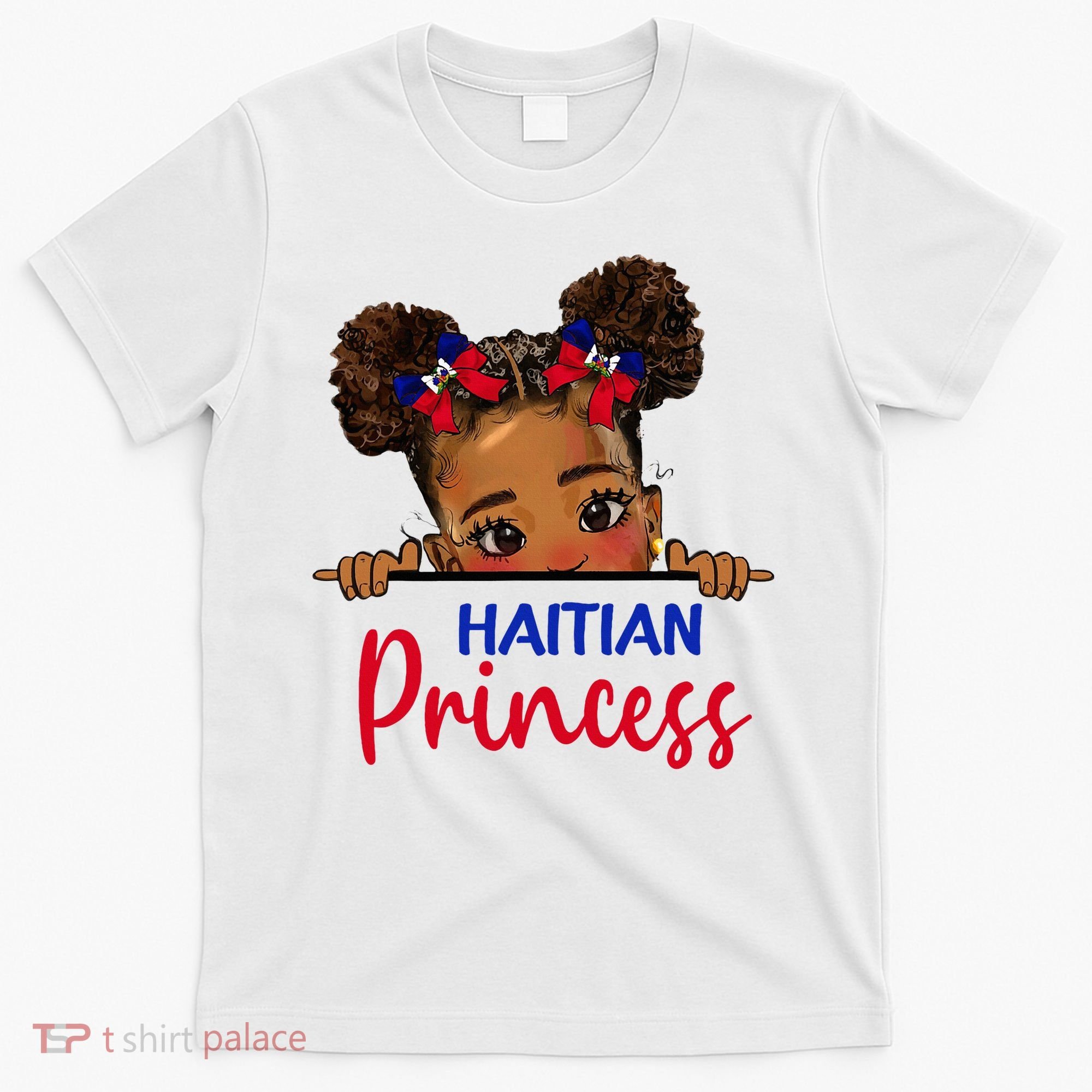 Melanin Haitian Princess Haiti Flag T-Shirt