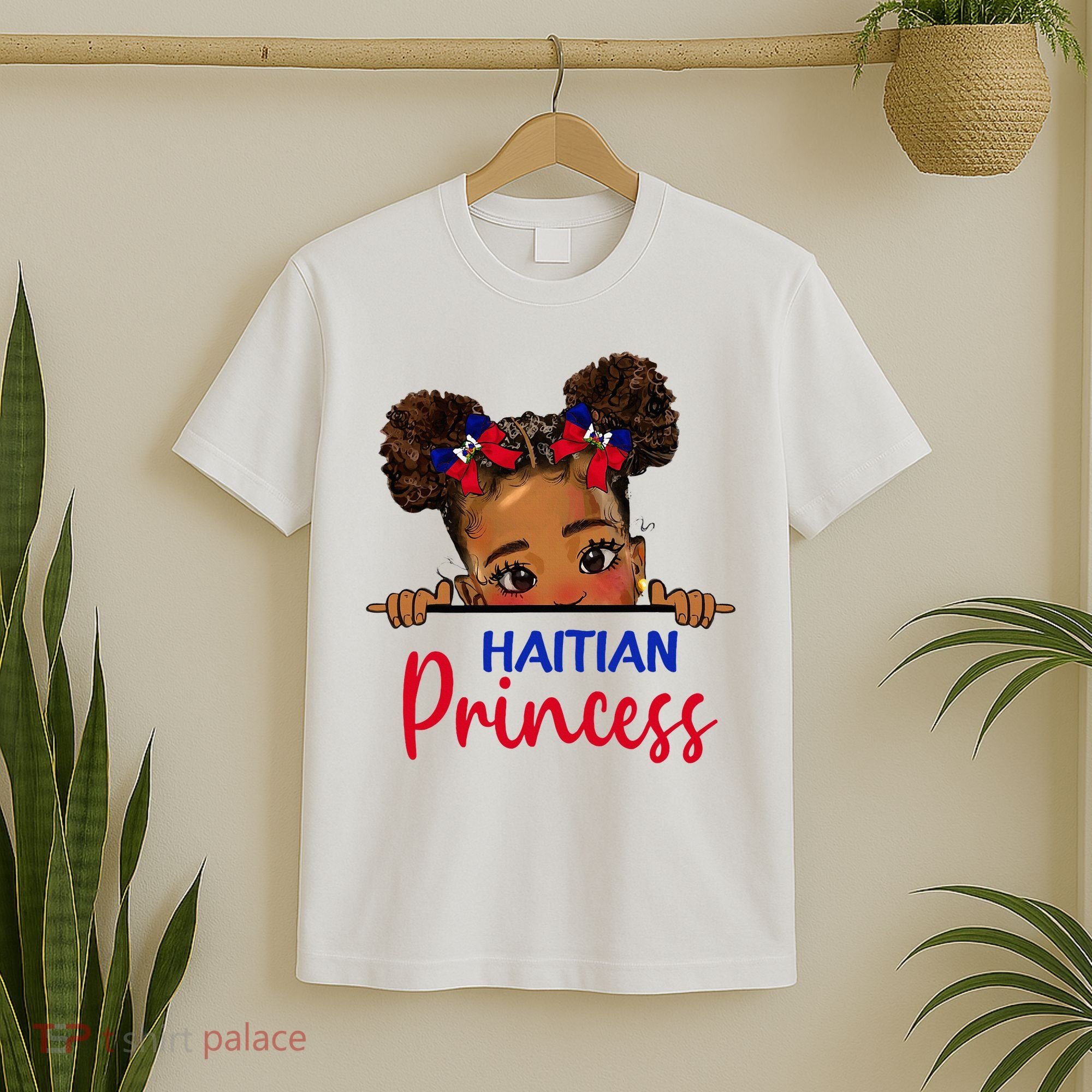 Melanin Haitian Princess Haiti Flag T-Shirt
