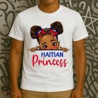Melanin Haitian Princess Haiti Flag T-Shirt thumb 3