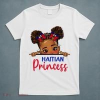 Melanin Haitian Princess Haiti Flag T-Shirt thumb 5