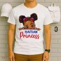 Melanin Haitian Princess Haiti Flag T-Shirt thumb 6