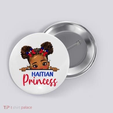 Melanin Haitian Princess Haiti Flag Button