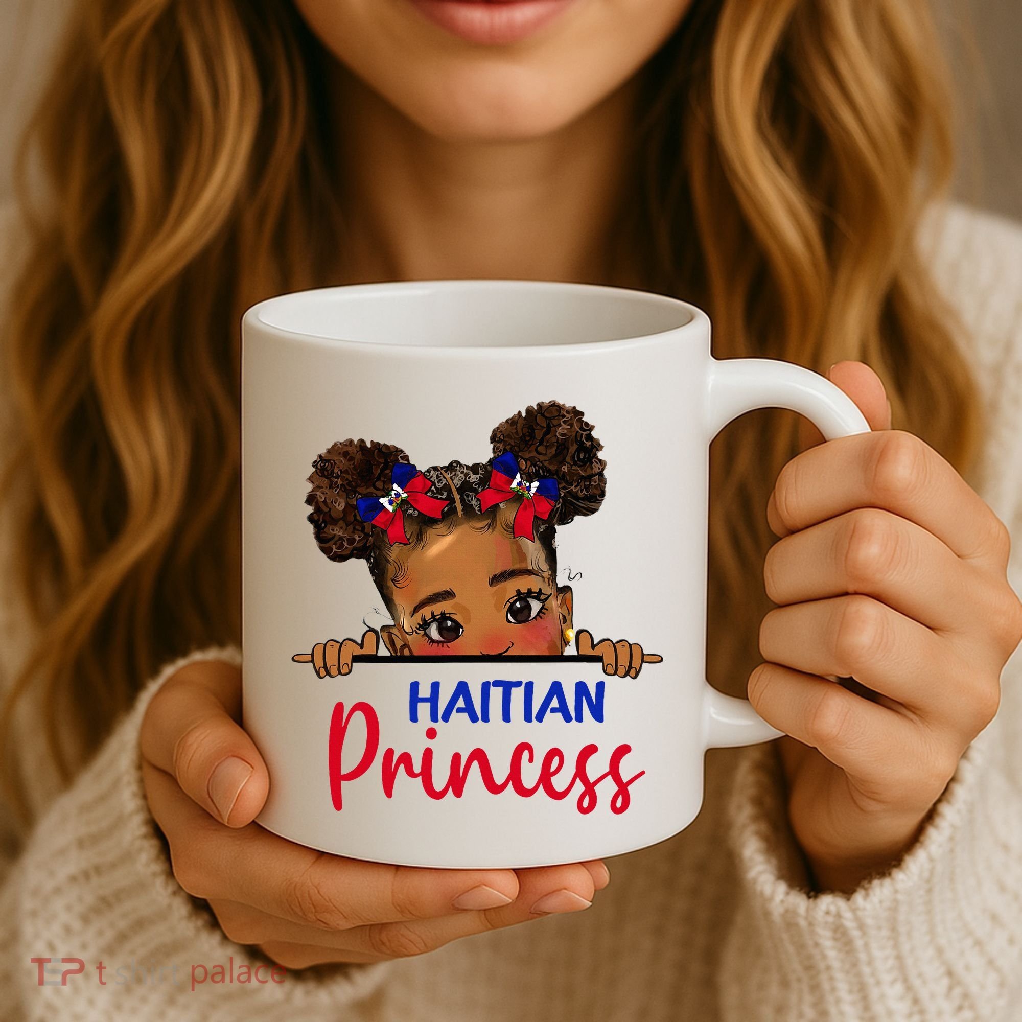 Melanin Haitian Princess Haiti Flag Coffee Mug