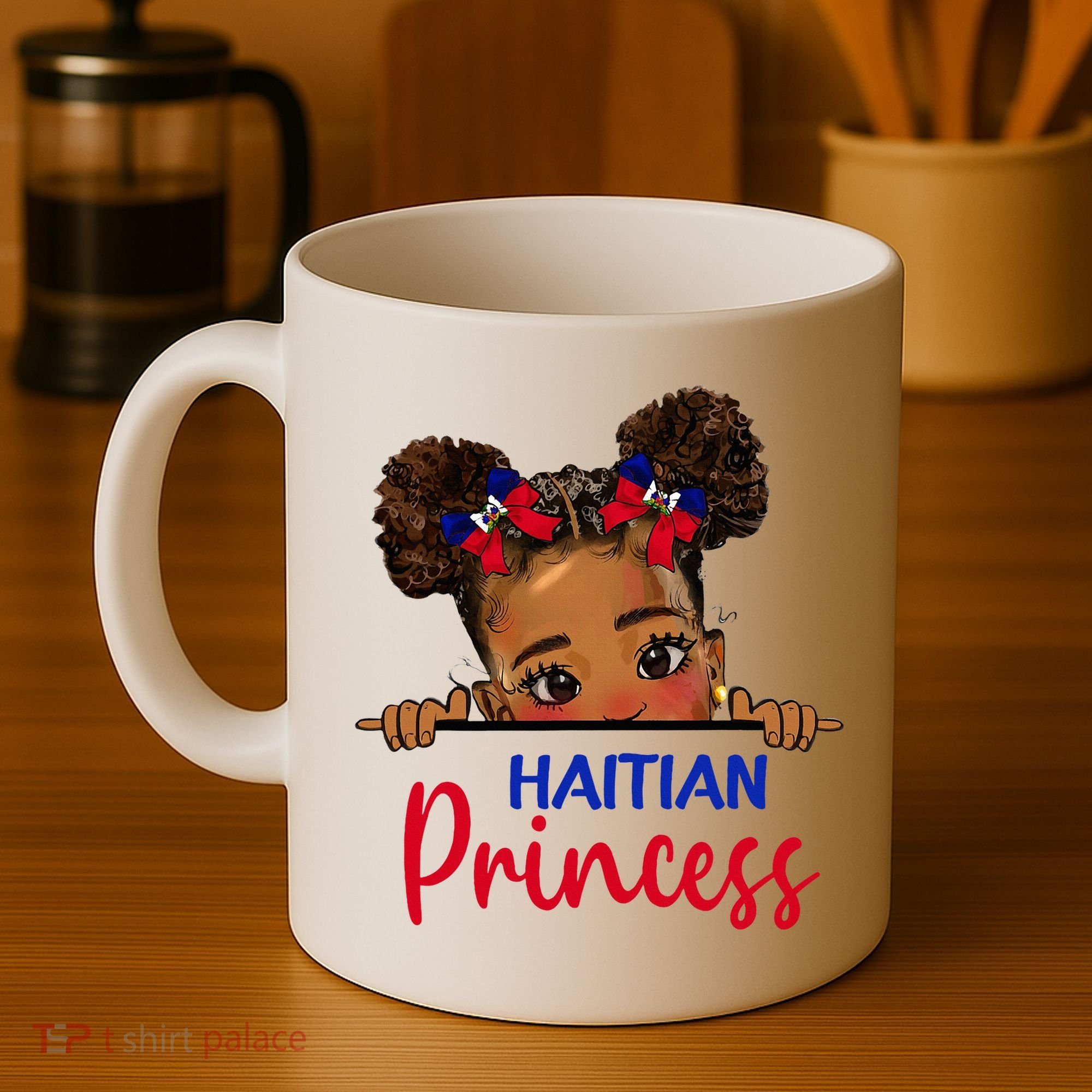 Melanin Haitian Princess Haiti Flag Coffee Mug