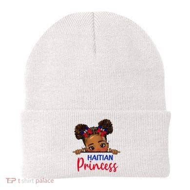 Melanin Haitian Princess Haiti Flag Beanie