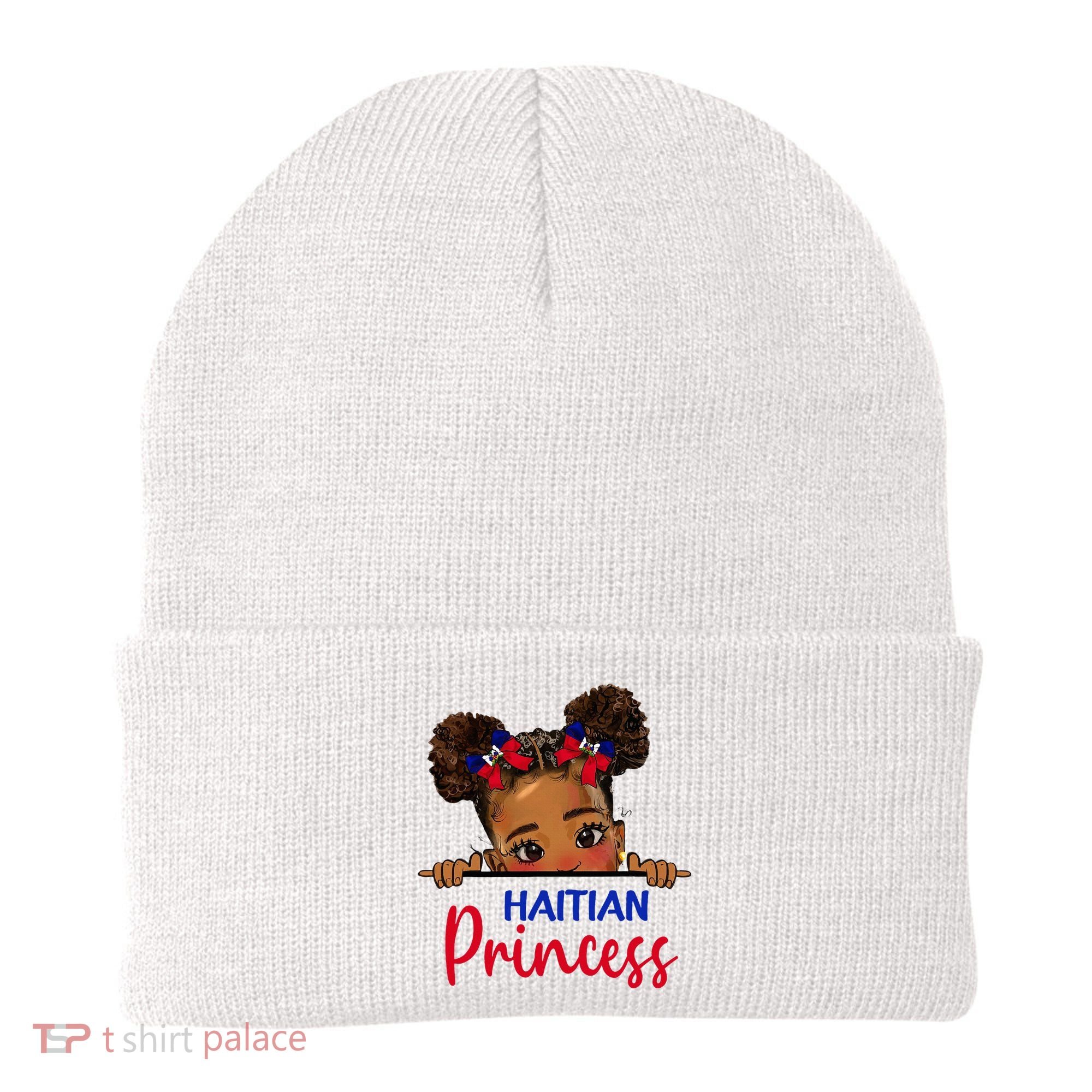 Melanin Haitian Princess Haiti Flag Beanie