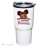 Melanin Haitian Princess Haiti Flag Tumbler thumb 0