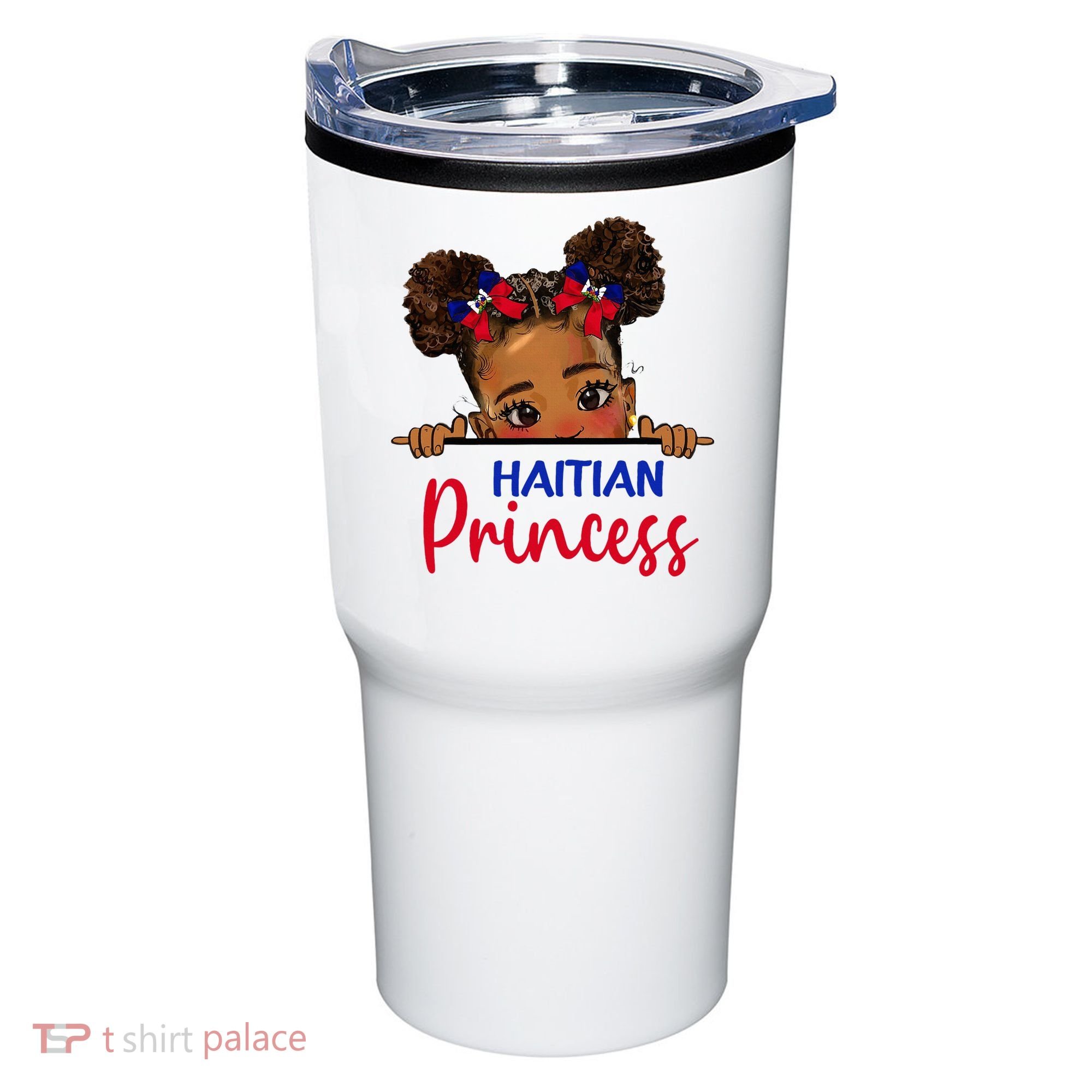 Melanin Haitian Princess Haiti Flag Tumbler