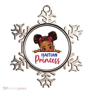 Melanin Haitian Princess Haiti Flag Ornament