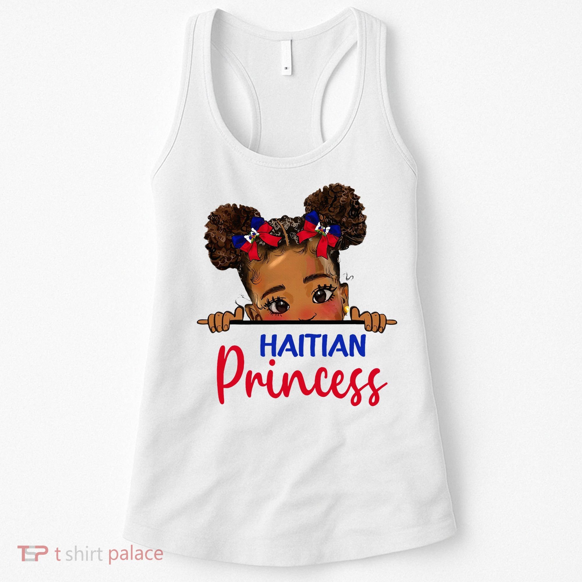 Melanin Haitian Princess Haiti Flag Women's Tank Top