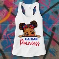Melanin Haitian Princess Haiti Flag Women's Tank Top thumb 3