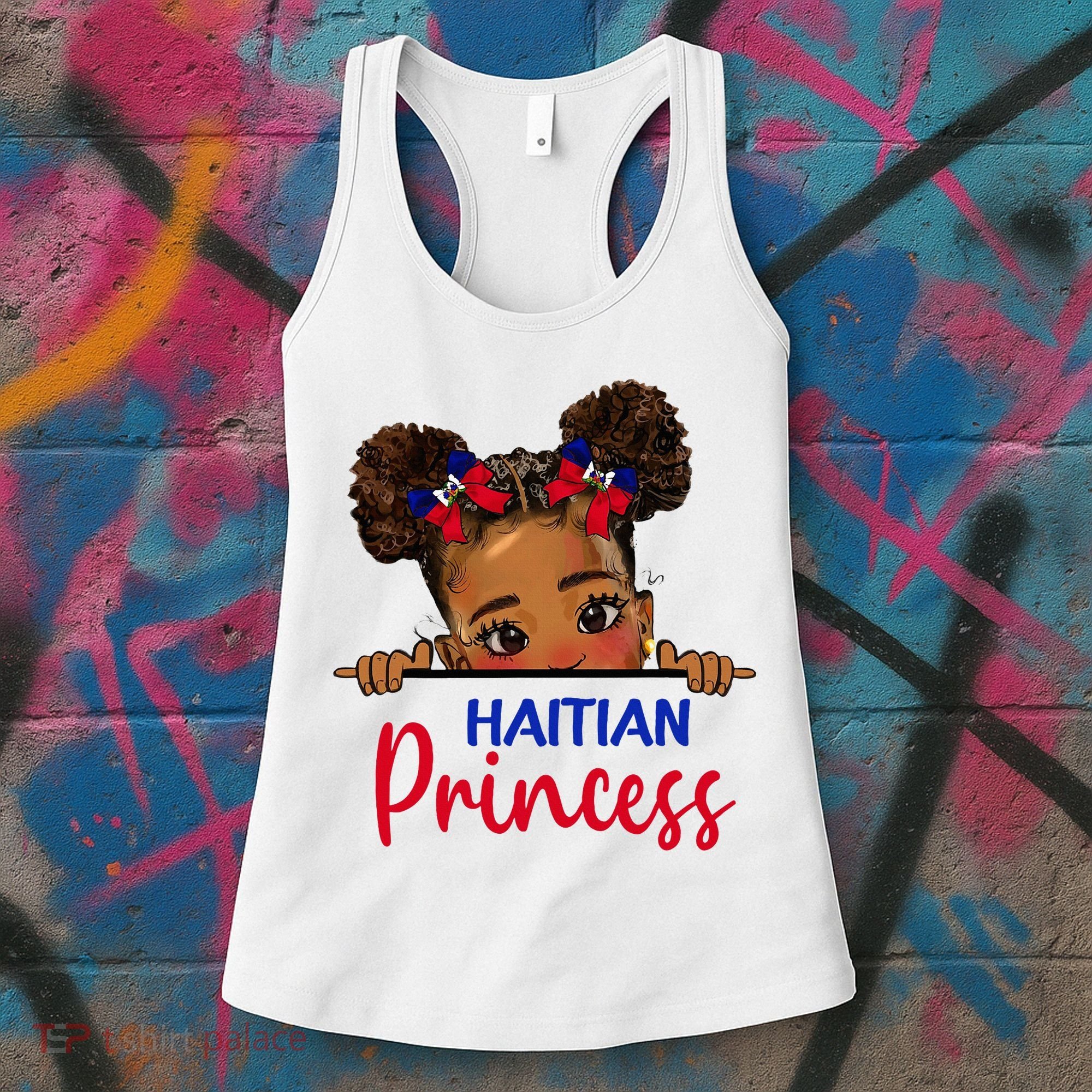 Melanin Haitian Princess Haiti Flag Women's Tank Top