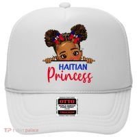 Melanin Haitian Princess Haiti Flag Hat thumb 0
