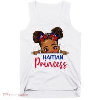 Melanin Haitian Princess Haiti Flag Tank Top thumb 0