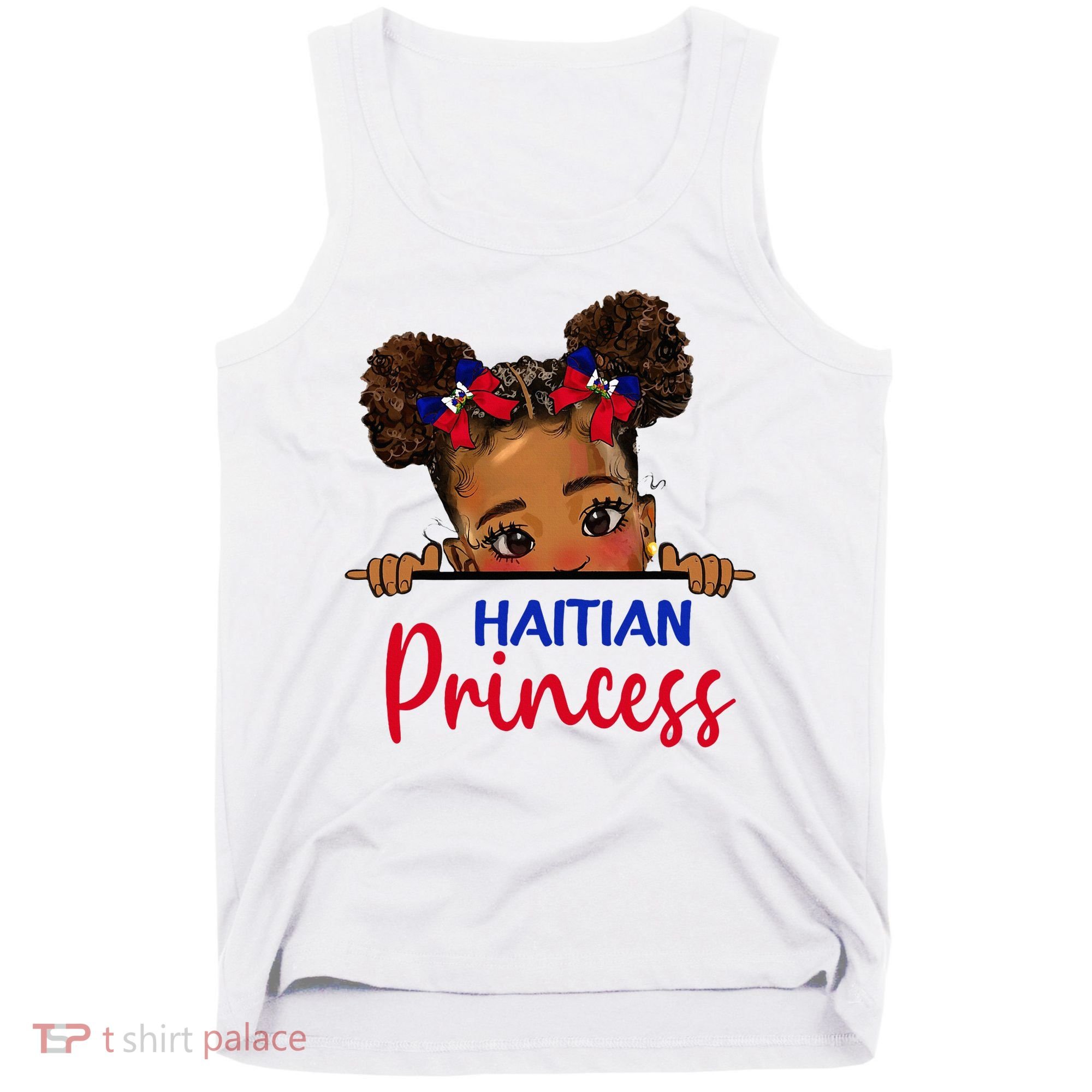 Melanin Haitian Princess Haiti Flag Tank Top