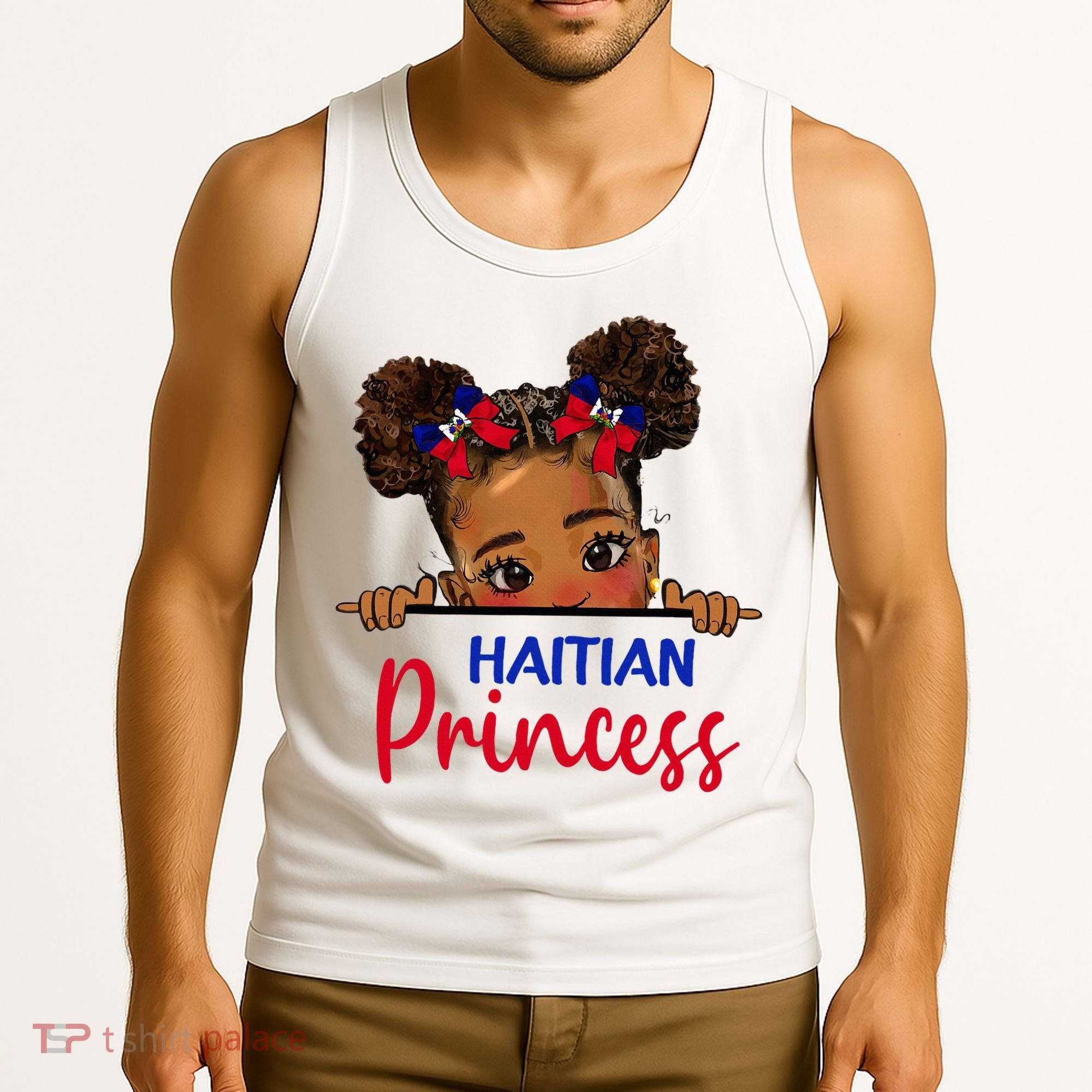 Melanin Haitian Princess Haiti Flag Tank Top