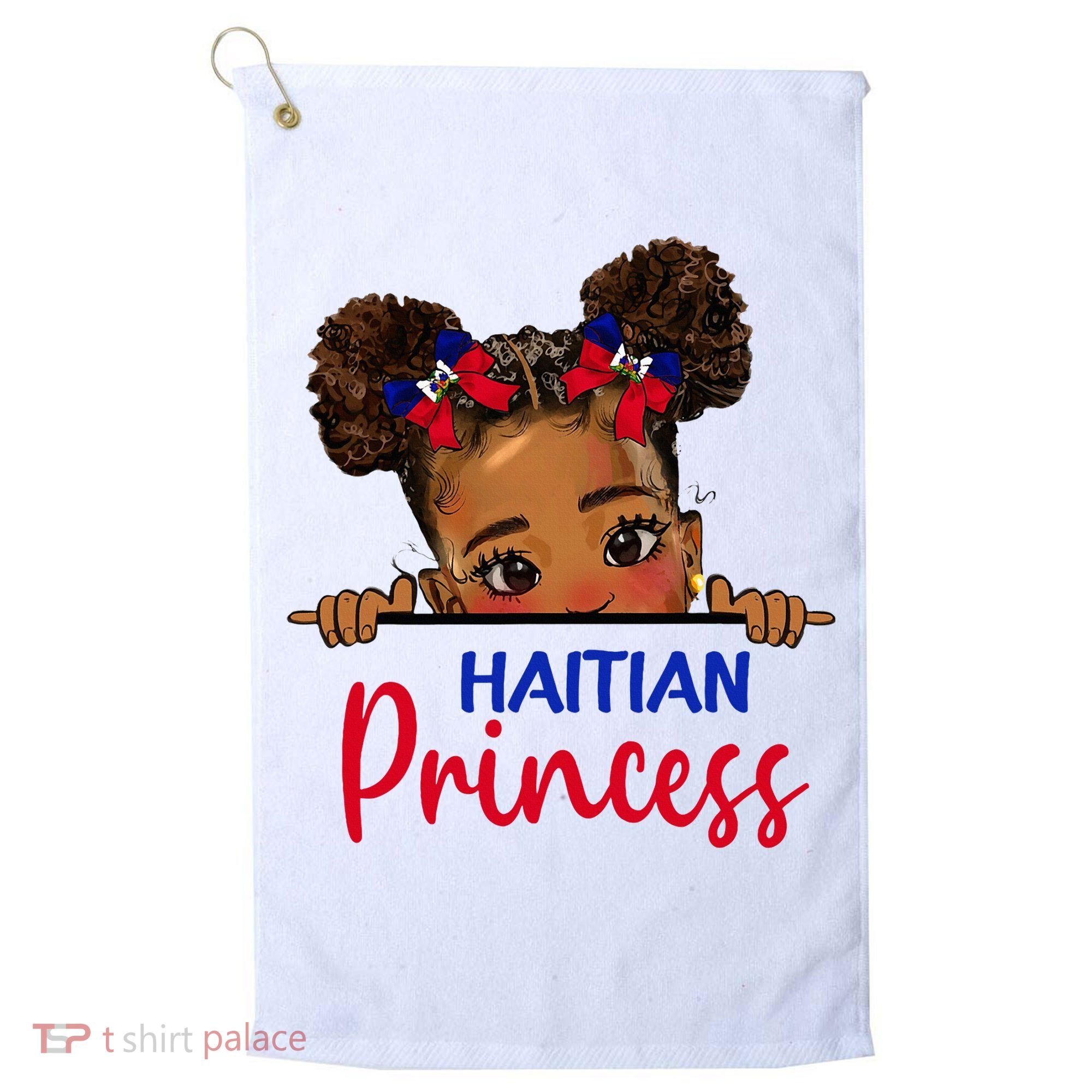 Melanin Haitian Princess Haiti Flag Golf Towel