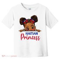 Melanin Haitian Princess Haiti Flag Toddler T-Shirt thumb 0