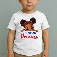 Melanin Haitian Princess Haiti Flag Toddler T-Shirt thumb 2