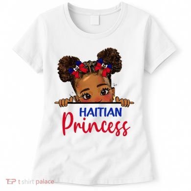 Melanin Haitian Princess Haiti Flag Women's T-Shirt