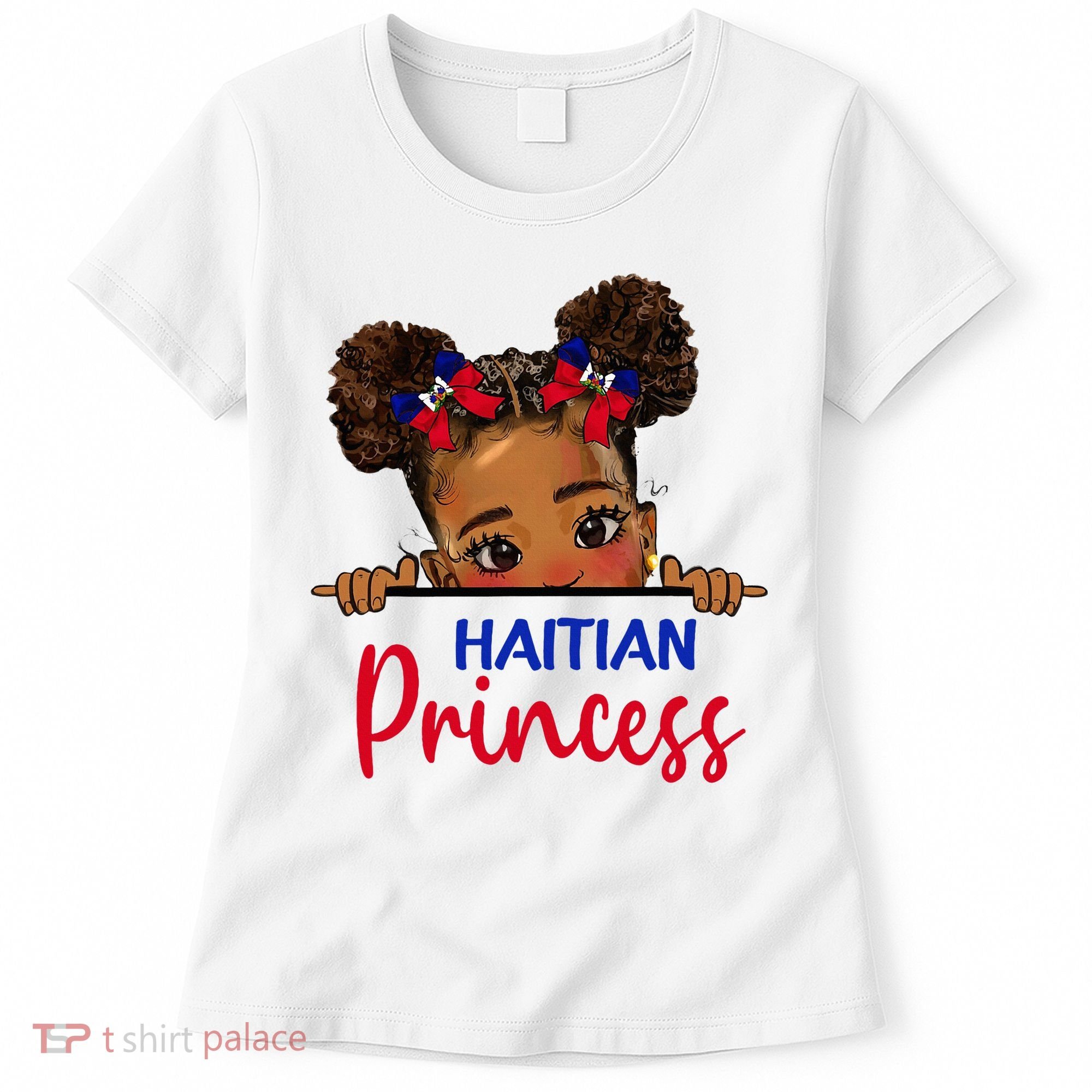 Melanin Haitian Princess Haiti Flag Women's T-Shirt