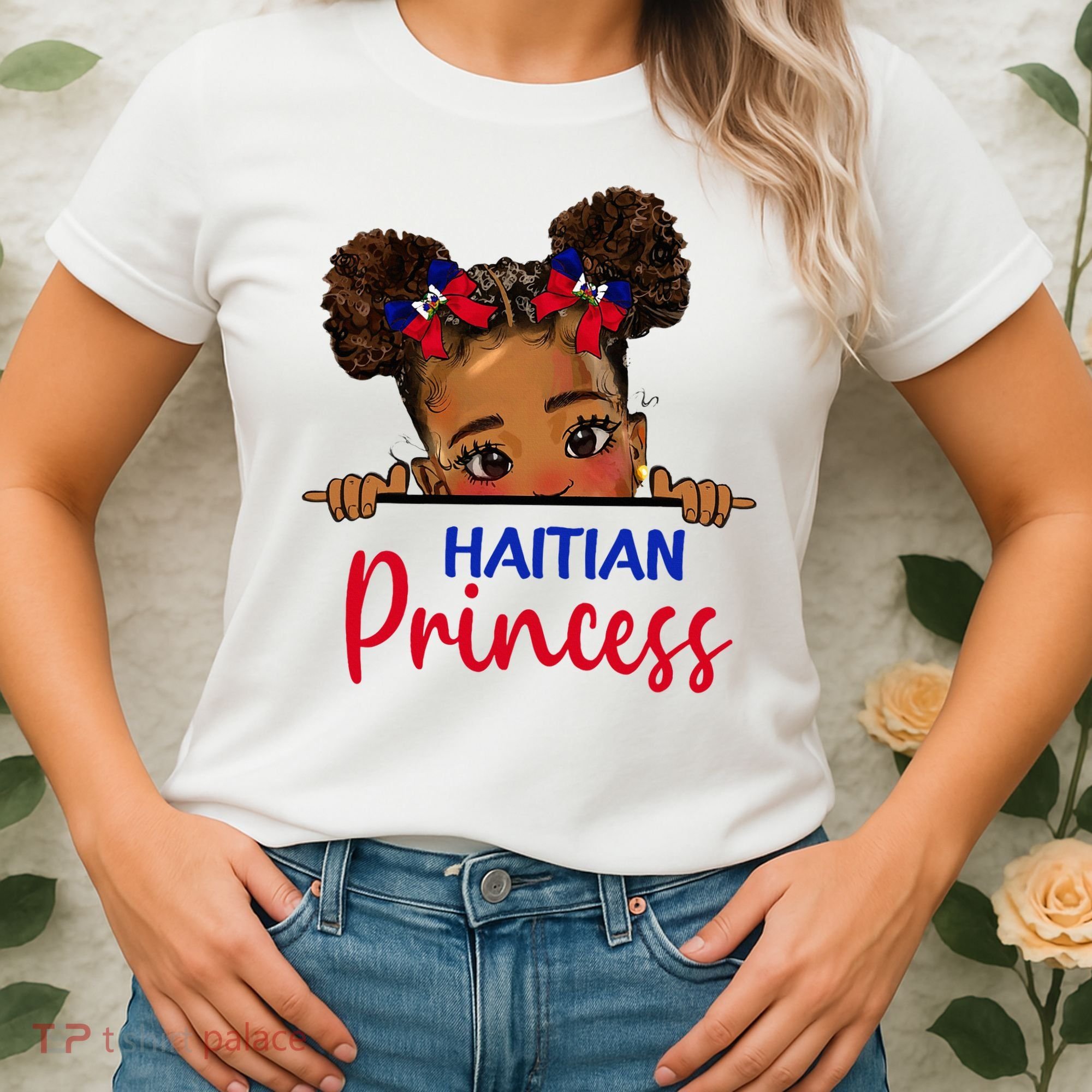 Melanin Haitian Princess Haiti Flag Women's T-Shirt