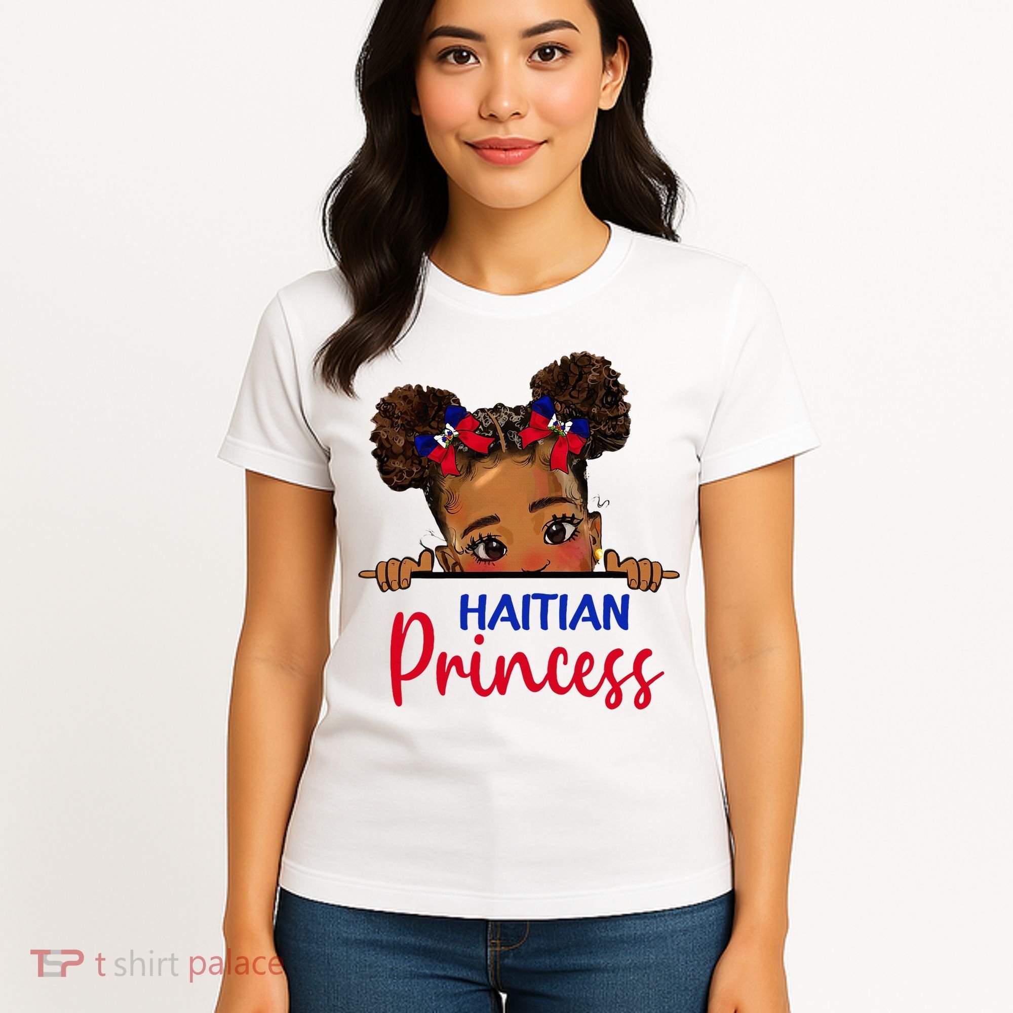 Melanin Haitian Princess Haiti Flag Women's T-Shirt