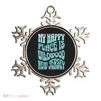 My Happy Place Is Wildwood New Jersey Ocean Beach Vacation Gift Ornament thumb 0