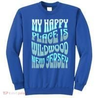 My Happy Place Is Wildwood New Jersey Ocean Beach Vacation Gift Sweatshirt thumb 0