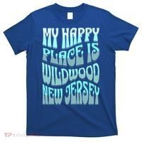 My Happy Place Is Wildwood New Jersey Ocean Beach Vacation Gift T-Shirt thumb 0