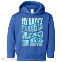 My Happy Place Is Wildwood New Jersey Ocean Beach Vacation Gift Toddler Hoodie thumb 0