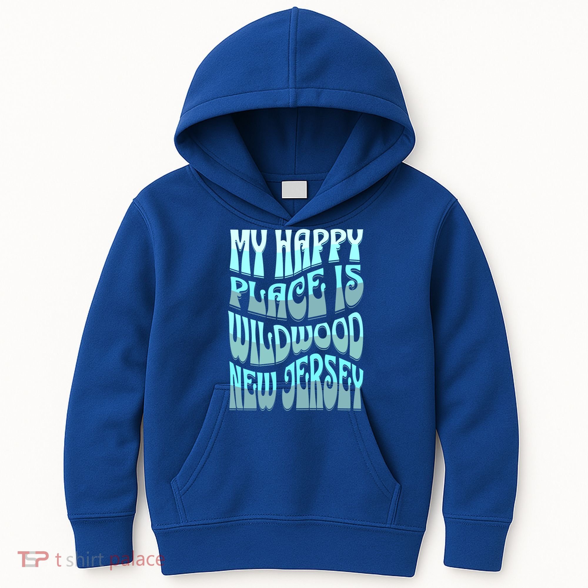 My Happy Place Is Wildwood New Jersey Ocean Beach Vacation Gift Kids Hoodie