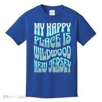 My Happy Place Is Wildwood New Jersey Ocean Beach Vacation Gift Kids T-Shirt thumb 0