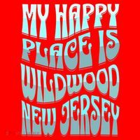 My Happy Place Is Wildwood New Jersey Ocean Beach Vacation Gift Santa Hat thumb 1