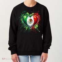 Mexico Heart Patriotic Mexico Flag Mexican Women's Sweatshirt thumb 0