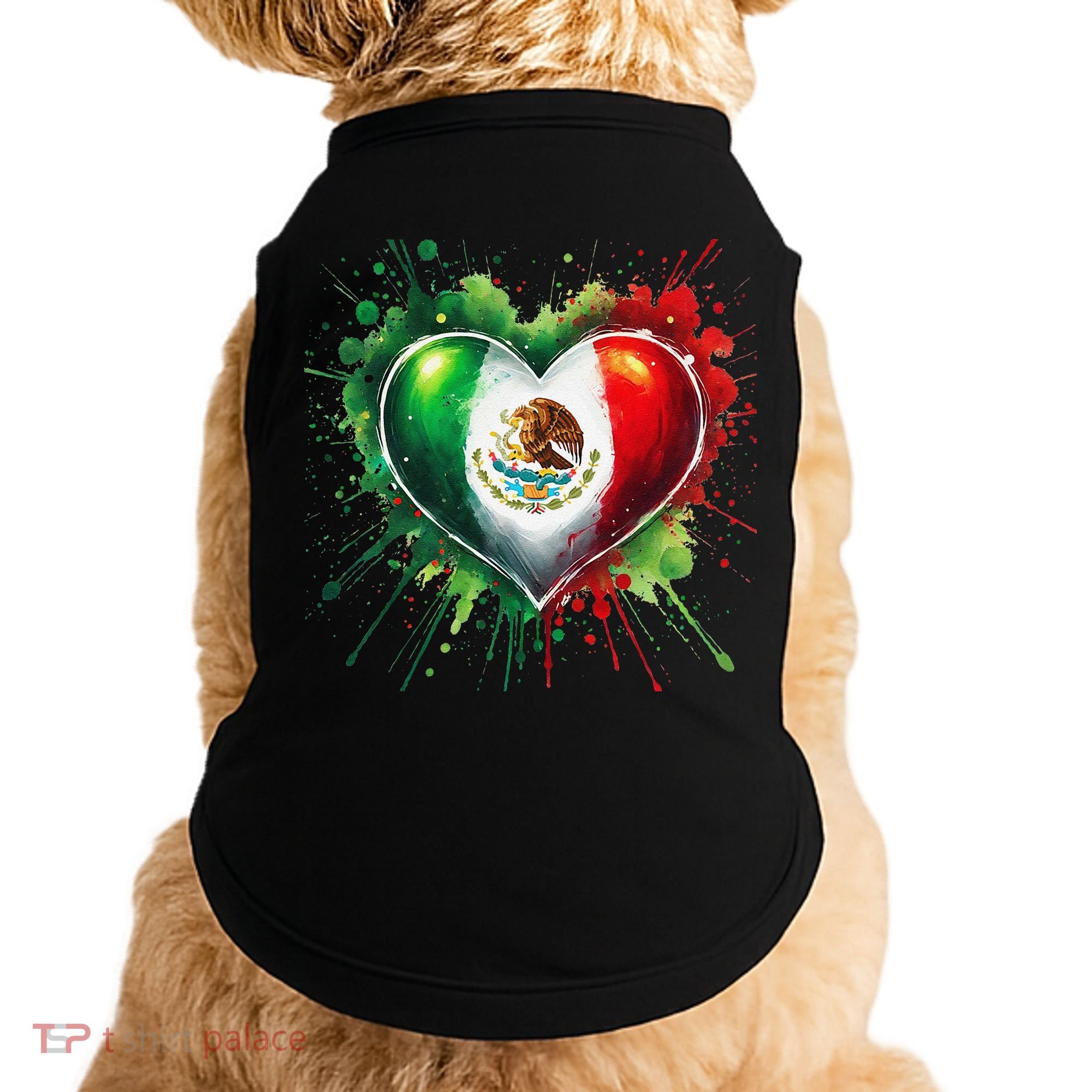 Mexico Heart Patriotic Mexico Flag Mexican Doggie Tank