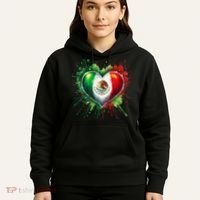 Mexico Heart Patriotic Mexico Flag Mexican Hoodie thumb 5