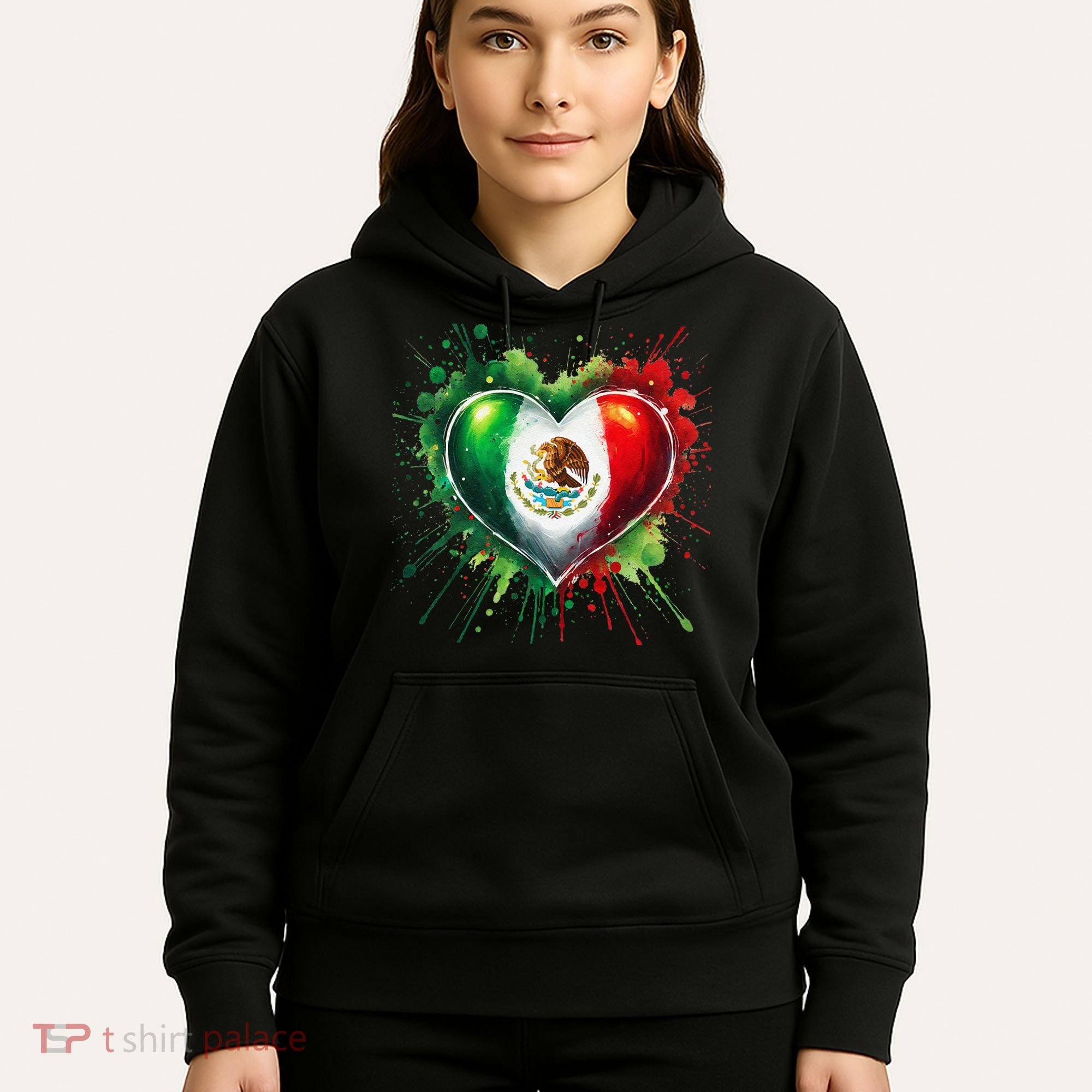 Mexico Heart Patriotic Mexico Flag Mexican Hoodie