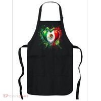 Mexico Heart Patriotic Mexico Flag Mexican Apron thumb 0