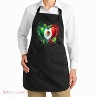 Mexico Heart Patriotic Mexico Flag Mexican Apron thumb 2